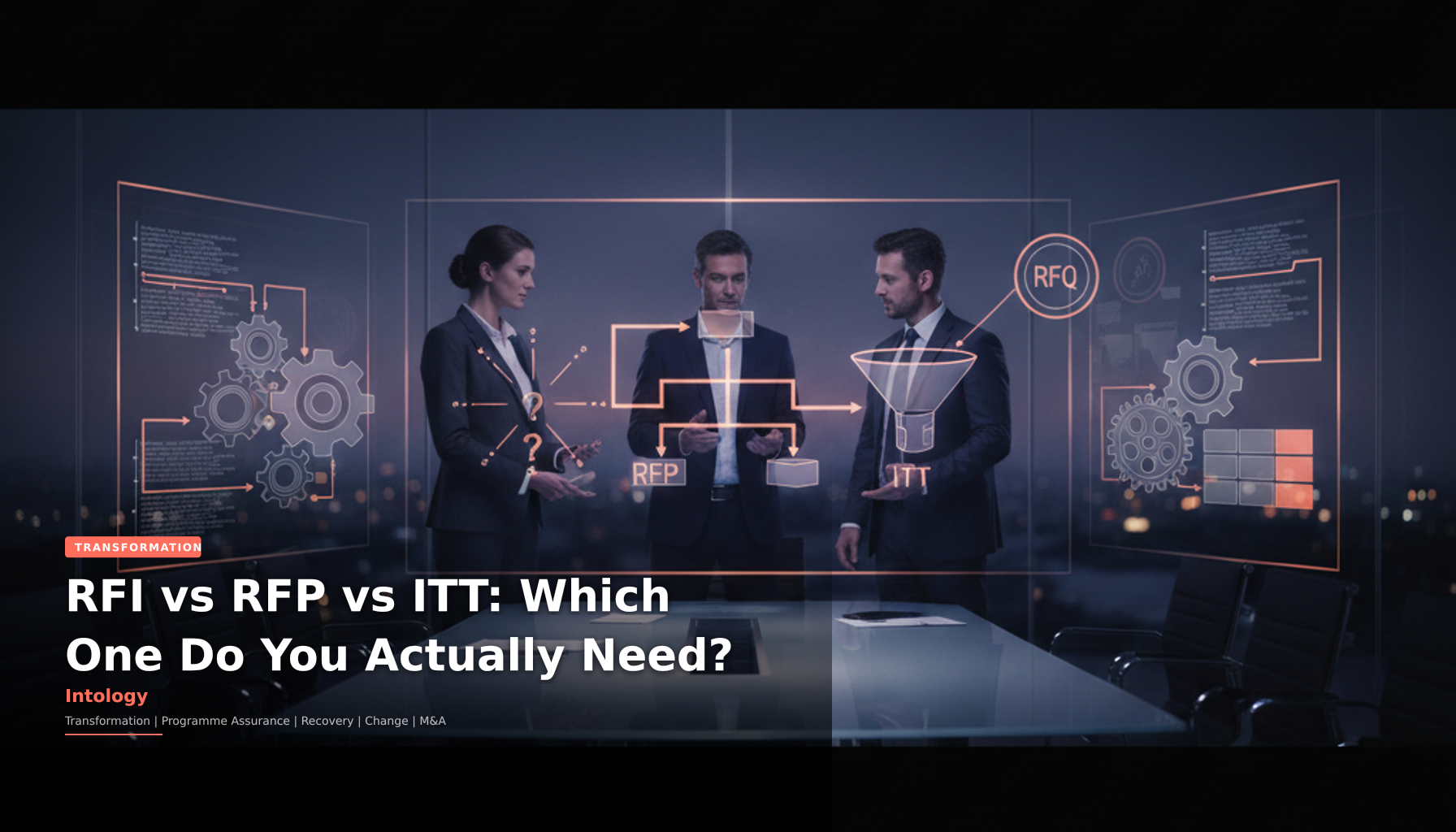 RFI vs RFP vs ITT: Which One Do You Actually Need?-Intology, independent UK consultancy