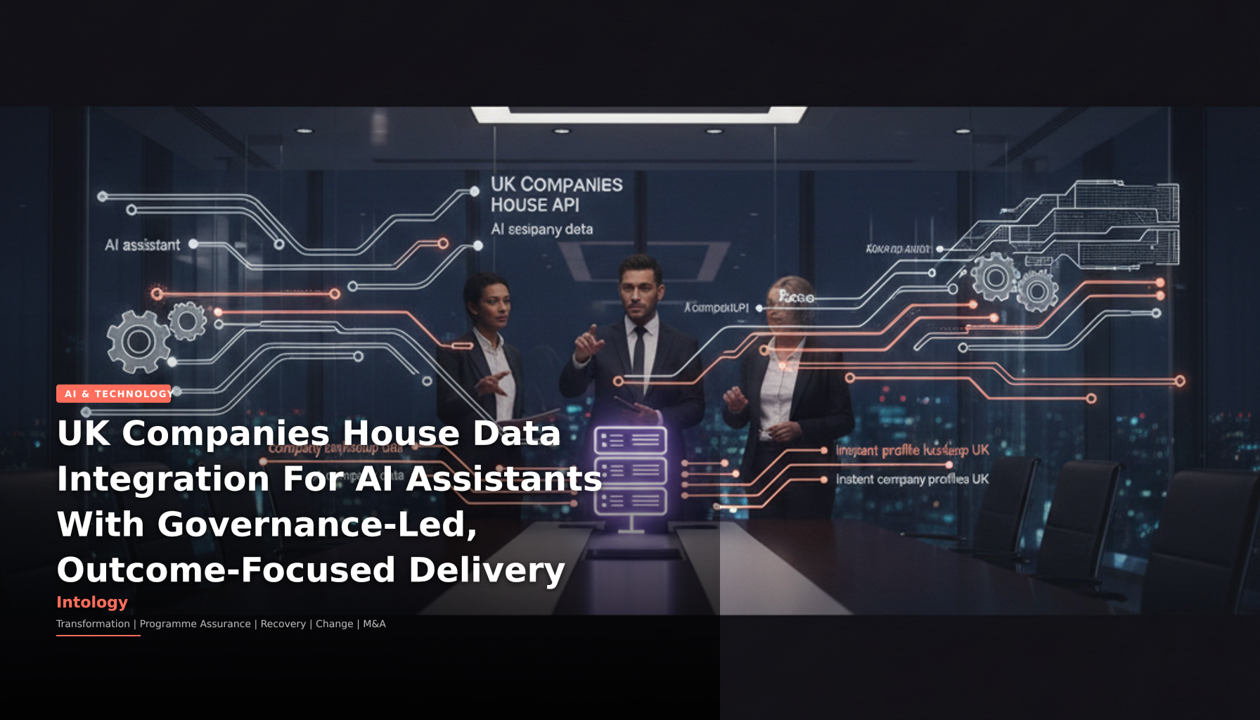 UK Companies House Data Integration For AI Assistants With Governance-Led, Outcome-Focused Delivery-Intology, independent UK consultancy